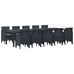 Value-Driven 11 Piece Outdoor Dining Set in Anthracite