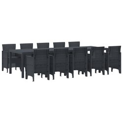 Value and Comfort: 11-Piece Anthracite Dining Set