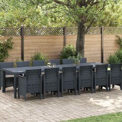 Durable 13 Piece Garden Dining Set - Anthracite Finish