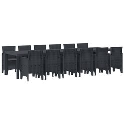 Warm Anthracite 13 Piece Outdoor Dining Set