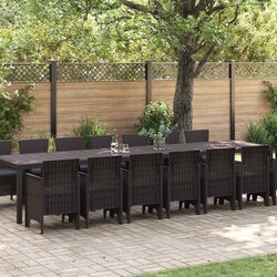 Comfortable and Practical Brown Dining Set for Outdoors