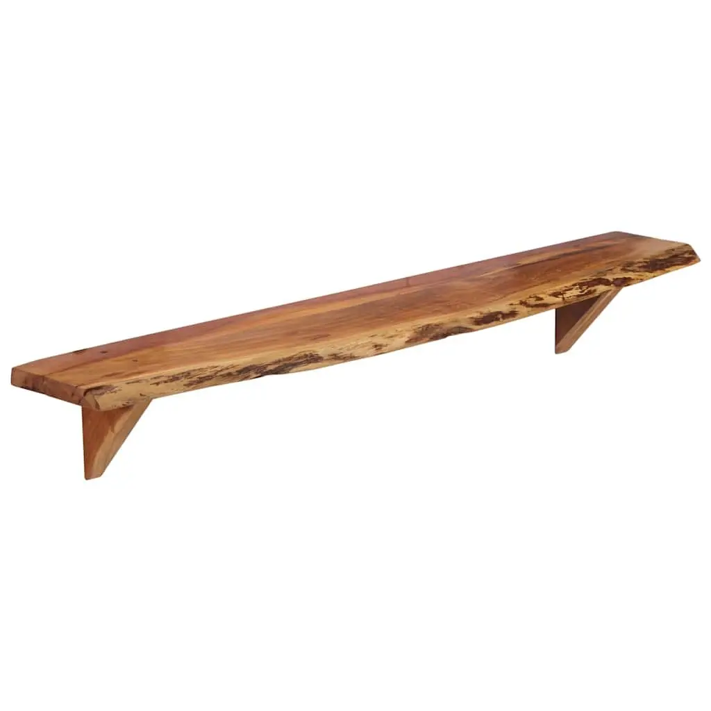 Wall Shelves 2 pcs 110x20x18 cm Solid Wood Rustic Storage Display Shelving