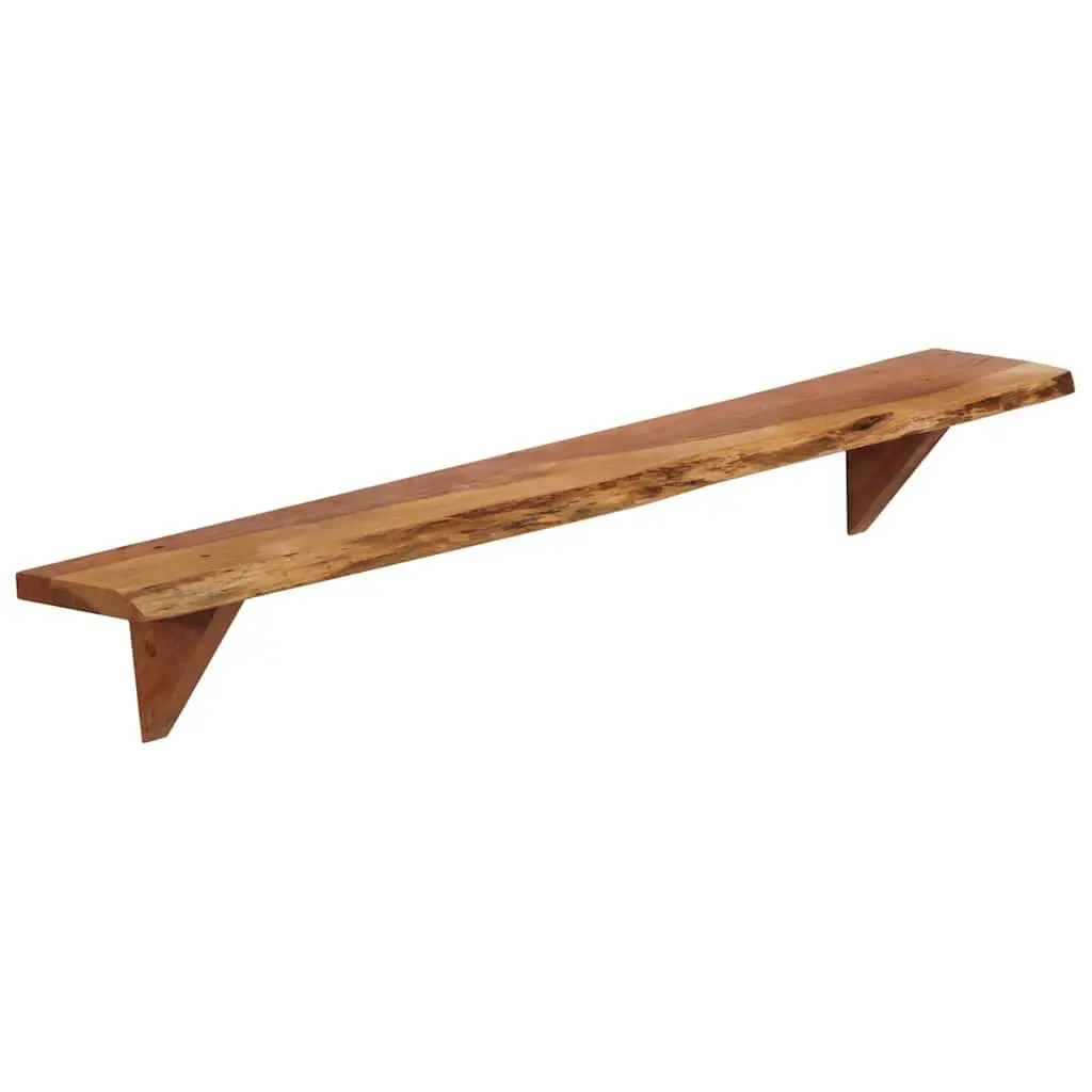 Wall Shelves 2 pcs 110x20x18 cm Solid Wood Rustic Storage Display Shelving