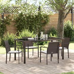 Reliable Garden Dining Set 5 Piece Rattan Furniture