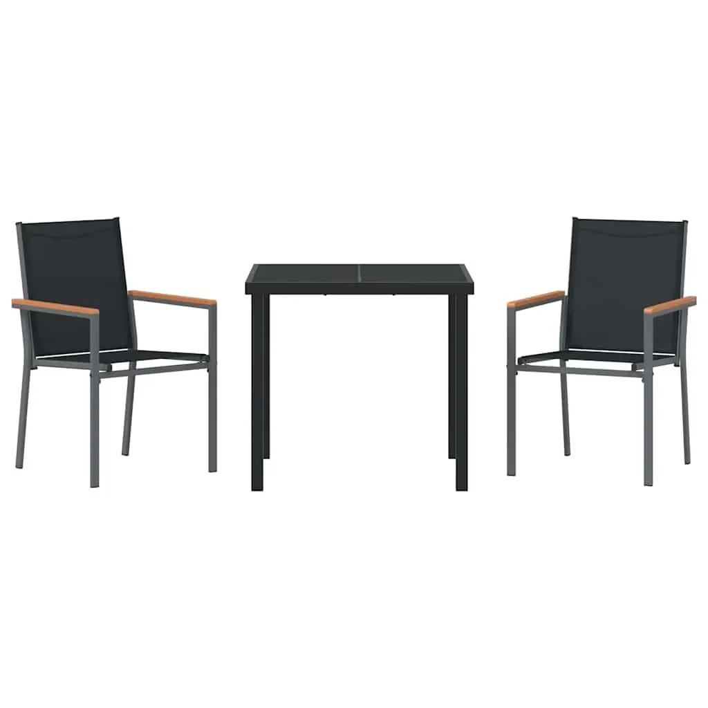 3-Piece Garden Dining Set for Outdoor Use