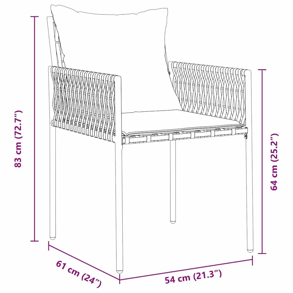 3 Piece Dining Set for Outdoor Spaces