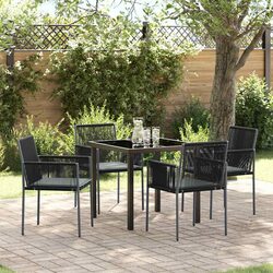 5-Piece Black Garden Dining Set: Practical and Reliable