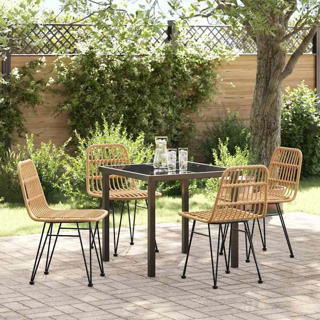 Brown Garden Dining Set for Outdoor Enjoyment