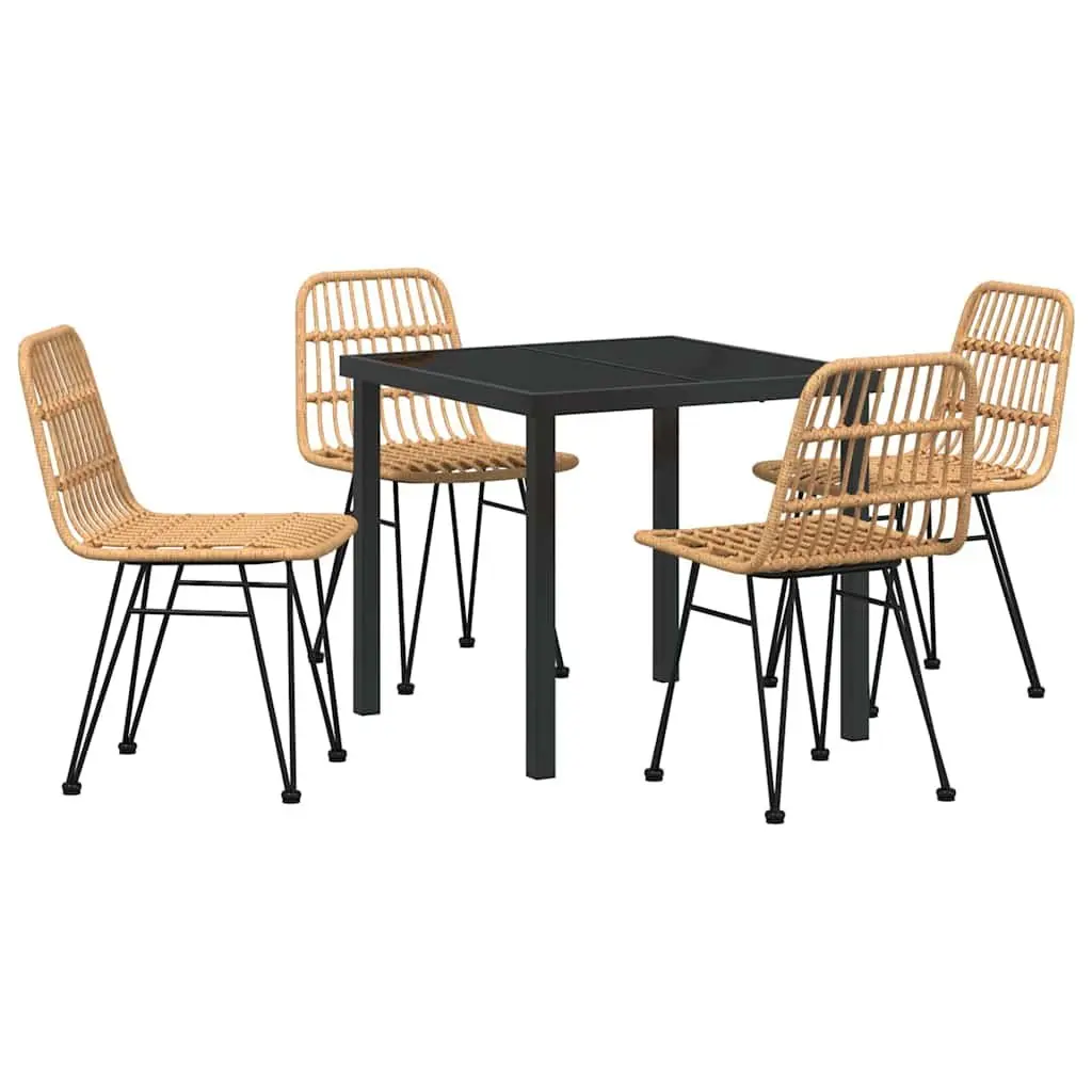 Brown Garden Dining Set for Outdoor Enjoyment