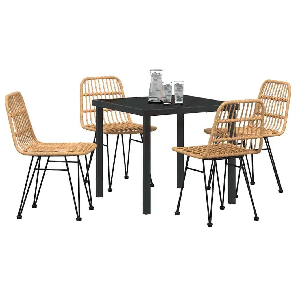 Brown Garden Dining Set for Outdoor Enjoyment