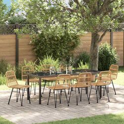 Value-Driven 9 Piece Garden Dining Set with Comfort