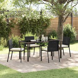 Reliable Black 5-Piece Garden Dining Set for All Seasons