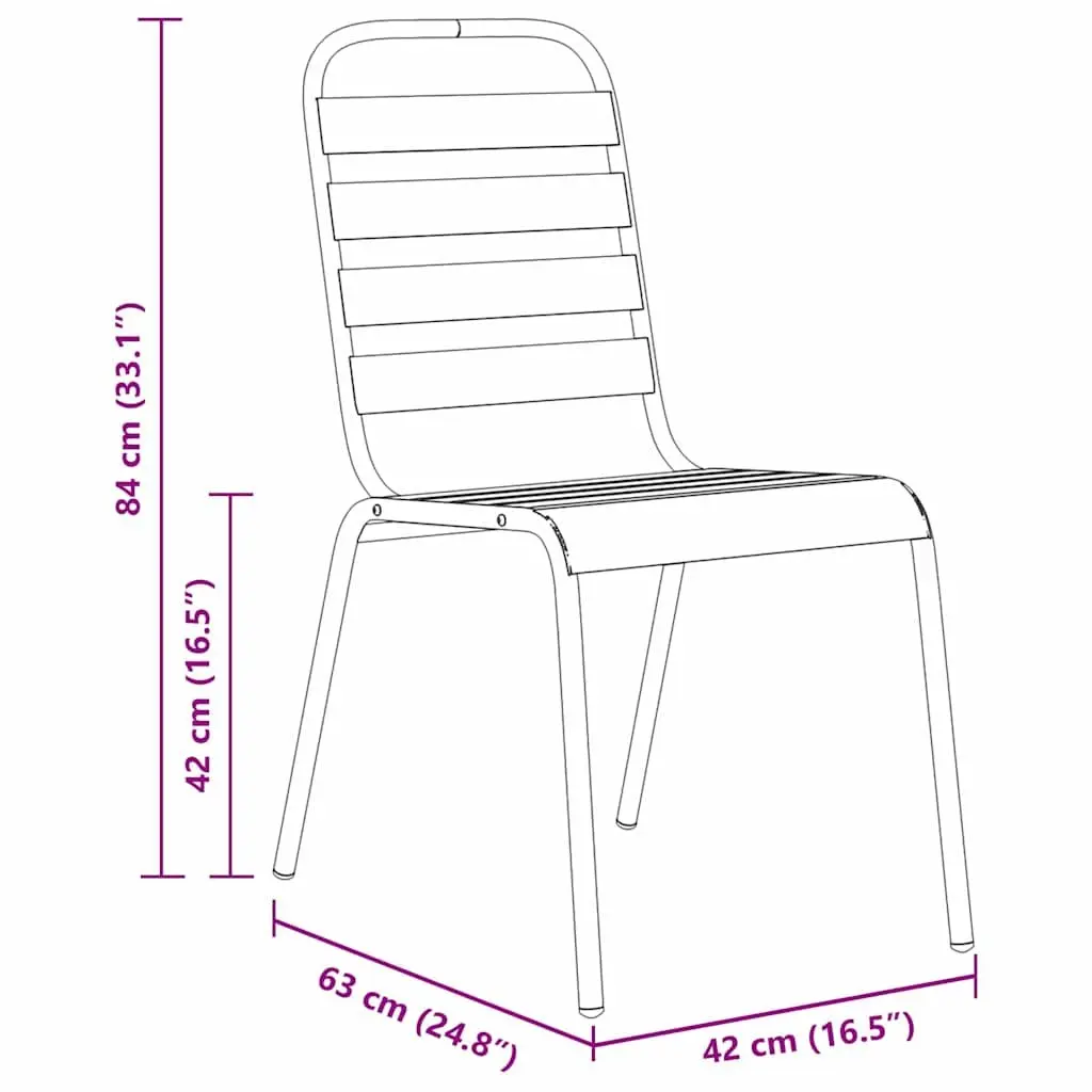 Garden Dining Set 5 Piece Outdoor Furniture Rectangular Tempered Glass Table Anthracite Grey Steel Frame