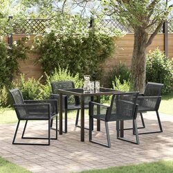 Quality and Value: 5-Piece Black Steel Dining Set