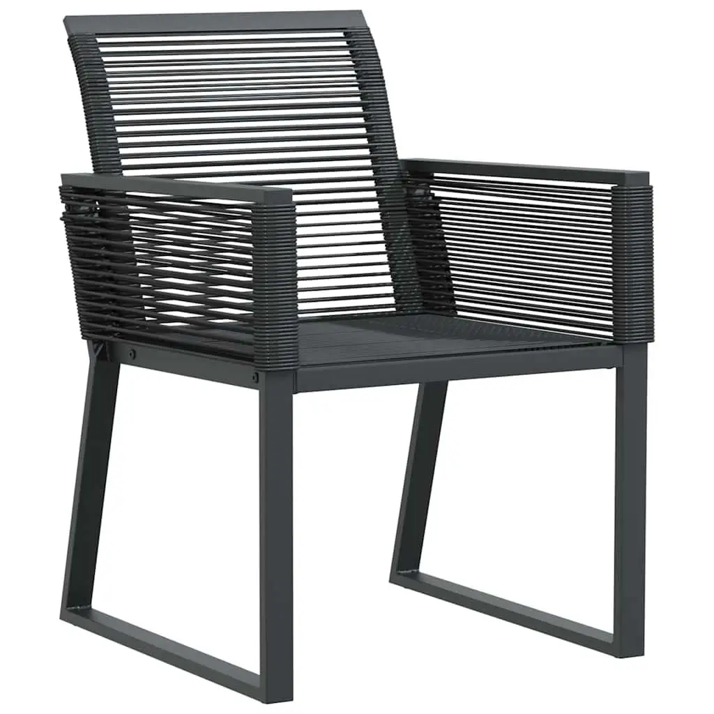 5-Piece Black Steel Dining Set