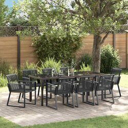 Comfortable and Stylish 9-Piece Garden Dining Set