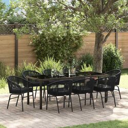 Reliable 9 Piece Outdoor Dining Set: Comfort and Style