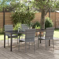 Comfortable 5-Piece Garden Dining Set in Grey