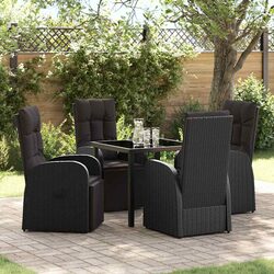 Practical and Affordable: 5-Piece Black Dining Set