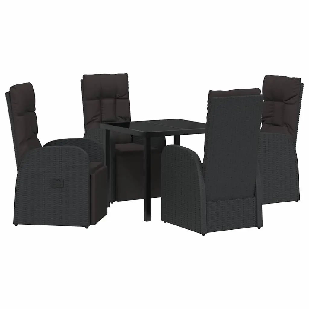 5-Piece Black Dining Set