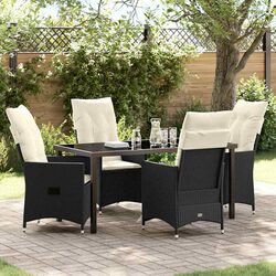 Reliable 5-Piece Black Dining Set for Your Outdoor Space