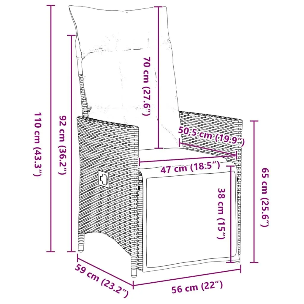 Outdoor Dining Set 5 Piece Black Poly Rattan Garden Furniture