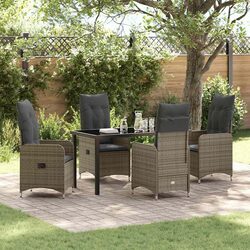 Warm and Inviting 5-Piece Outdoor Dining Set in Grey