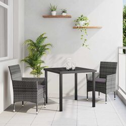 Comfortable and Practical Grey Garden Dining Set