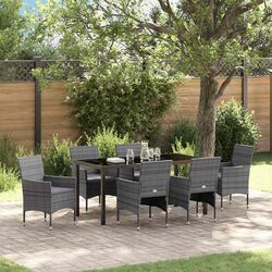 Value-Driven 7-Piece Grey Garden Dining Set