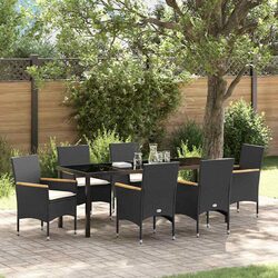 Reliable 7-Piece Garden Dining Set with Cushions
