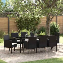 Comfortable 9-Piece Garden Dining Set for Outdoor Use