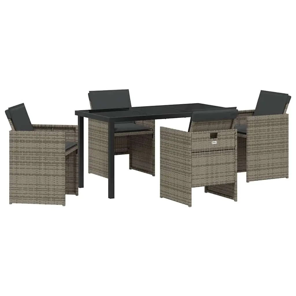 5-Piece Grey Garden Dining Set