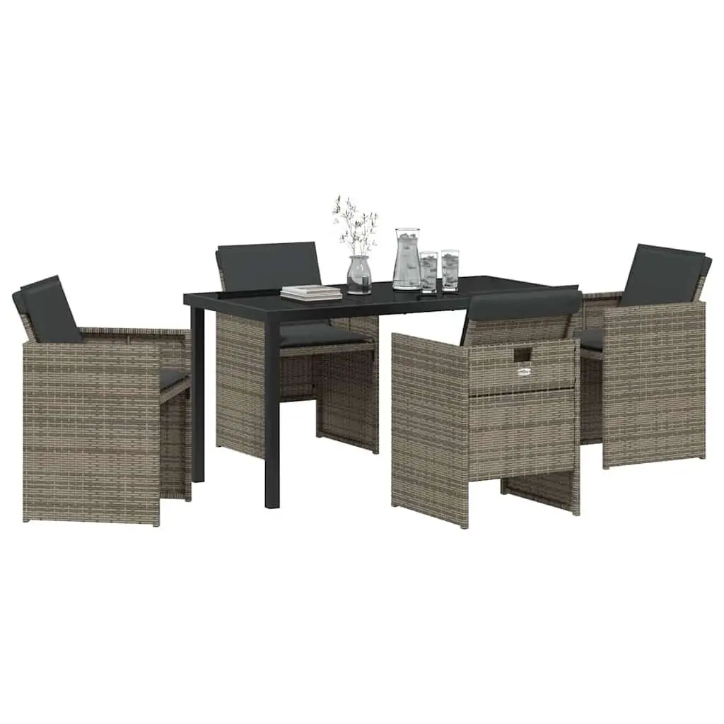5-Piece Grey Garden Dining Set