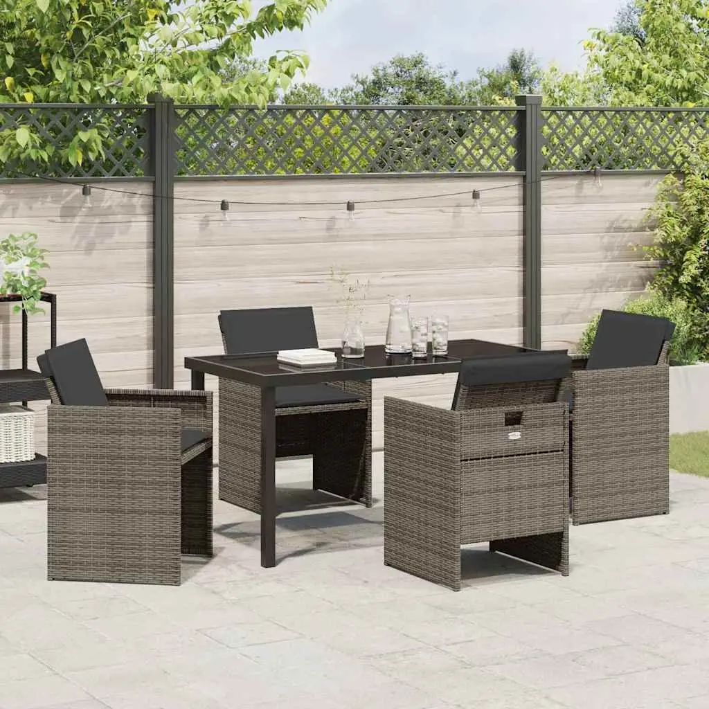 5-Piece Grey Garden Dining Set