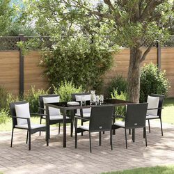 Quality and Comfort: 7-Piece Black Dining Set