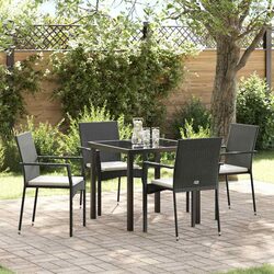 Reliable 5-Piece Outdoor Dining Set with Weatherproof Cushions