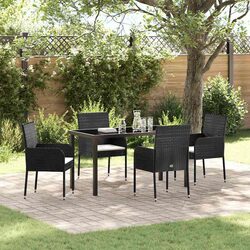 Reliable 5-Piece Garden Dining Set with Cushions