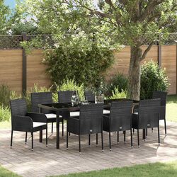 Value-Focused 9-Piece Garden Dining Set with Cushions