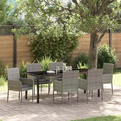 Versatile 7-Piece Grey Garden Dining Set for Your Home