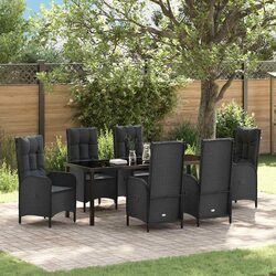 Reliable 7-Piece Garden Dining Set with Cushions