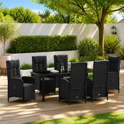 Reliable 7-Piece Garden Dining Set with Comfort