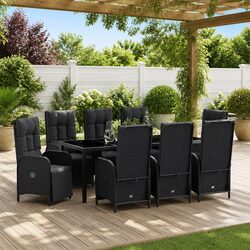 Reliable 9-Piece Garden Dining Set with Comfort