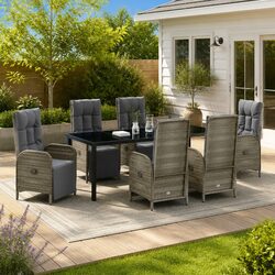 Comfortable and Value-Driven 7-Piece Garden Dining Set