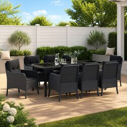 Durable 9-Piece Dining Set for Your Outdoor Comfort