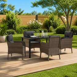 Practical and Stylish: 5-Piece Garden Dining Set