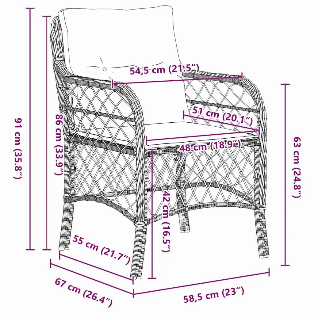 Garden Dining Set 5 Pieces Outdoor Furniture Black Patio Table Chairs