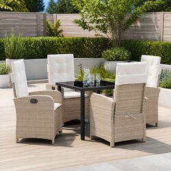 Practical 5-Piece Outdoor Dining Set with Comfort in Mind