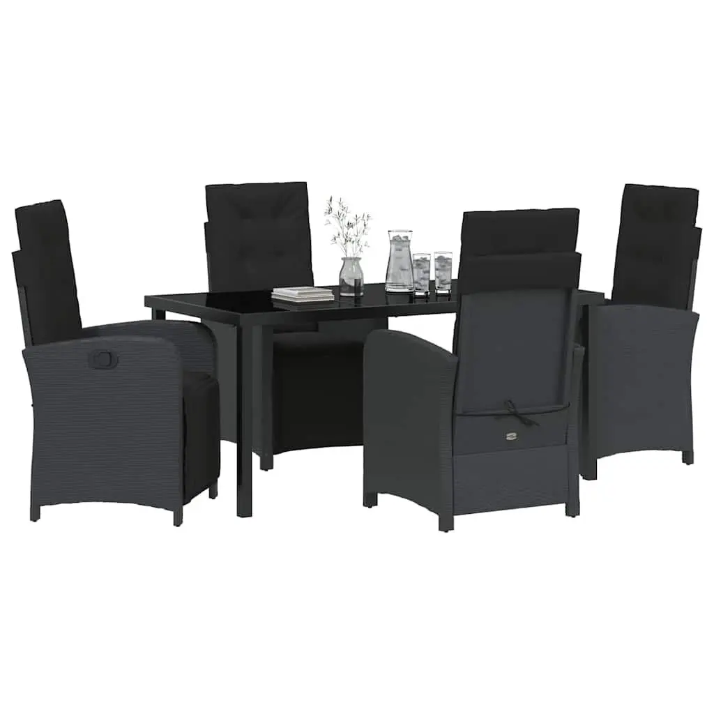 Black Outdoor Dining Set with Comfort and Style