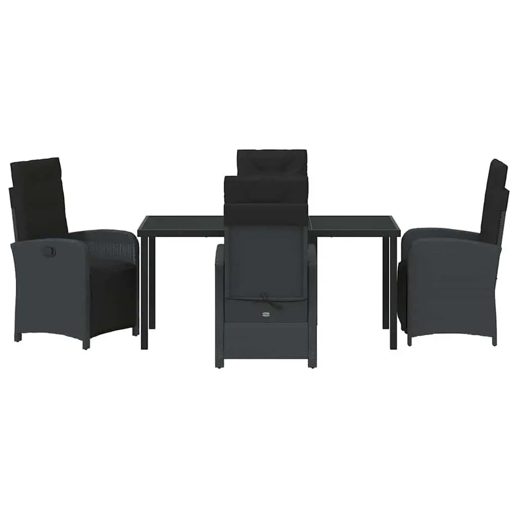 Black Outdoor Dining Set with Comfort and Style
