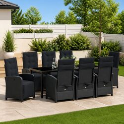 Comfortable 9-Piece Outdoor Dining Set with Value